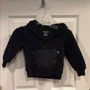 Size 4 kids Tommy Bahama Black Cozy Hoodie Sweatshirt